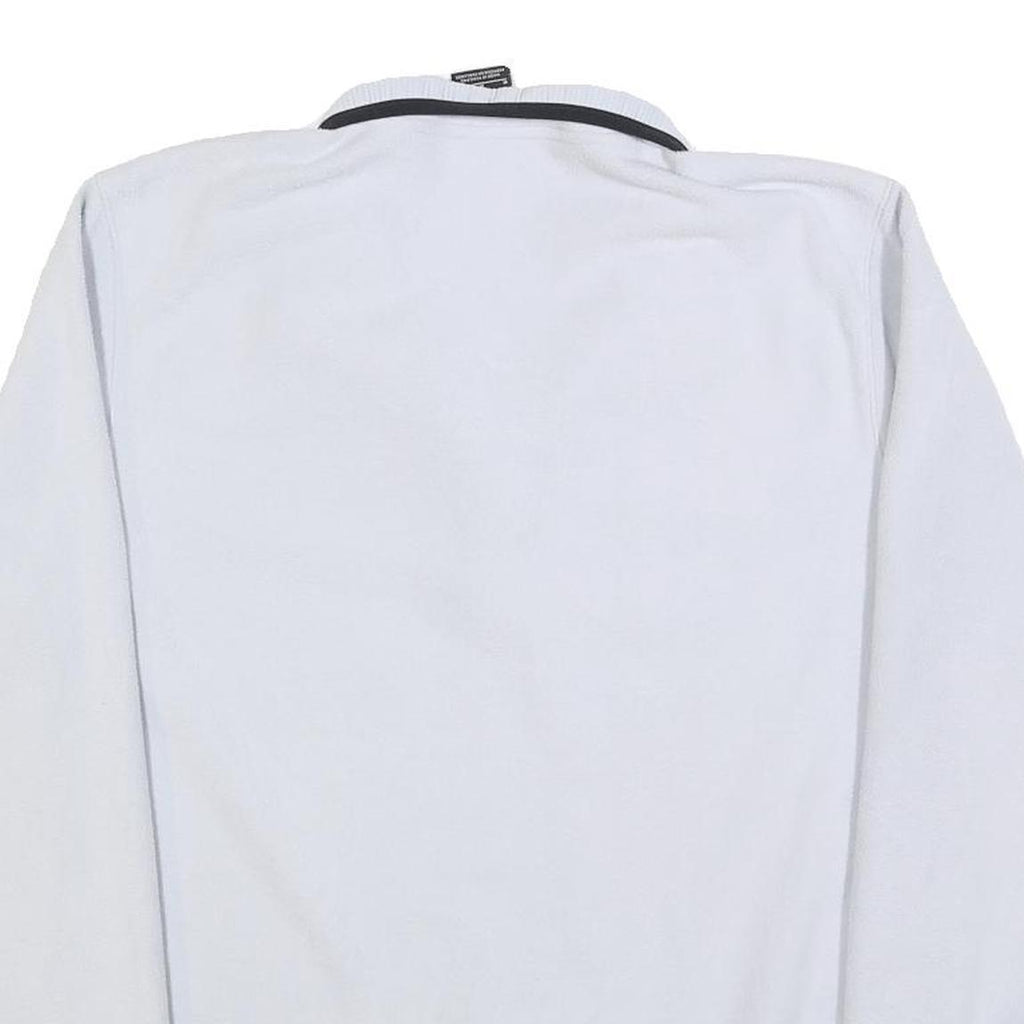 NIKE Mens White Plain Pullover Jumper Crew Neck Tight Knit M Polyester