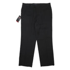 BURTON Mens Black Regular Fit Straight Trousers W38 L29 Smart Office Wear