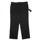 BURTON Mens Black Regular Fit Straight Trousers W38 L29 Smart Office Wear