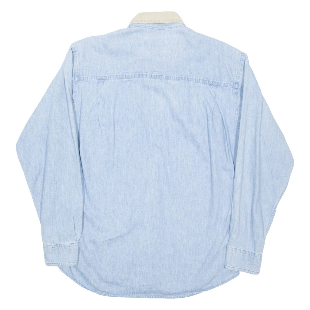 WOOLRICH Mens Denim Shirt Blue Long Sleeve M