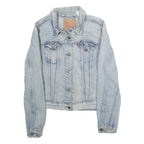 LEVI'S Womens Blue Denim Jacket S Cotton Button Front Classic Fit