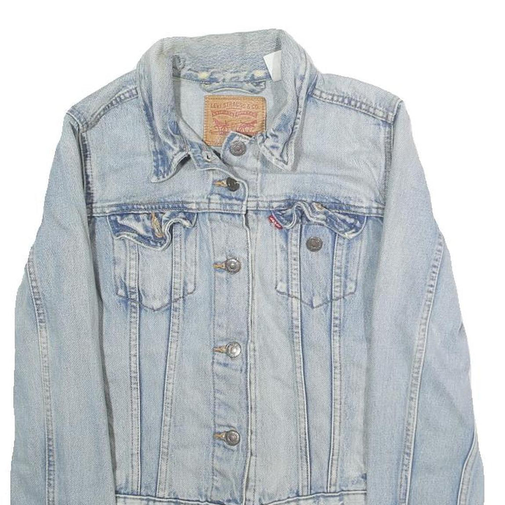 LEVI'S Womens Blue Denim Jacket S Cotton Button Front Classic Fit