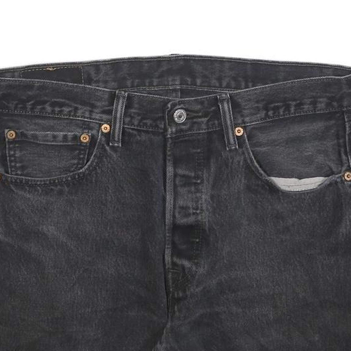 LEVI'S Womens Black Denim Cut-Off Shorts M W32 Classic Casual Summer Style