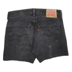 LEVI'S Womens Black Denim Cut-Off Shorts M W32 Classic Casual Summer Style