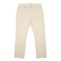TOMMY HILFIGER Mens Jeans Beige Slim Straight Denim W34 L32 Cotton Blend Zip