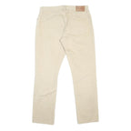 TOMMY HILFIGER Mens Jeans Beige Slim Straight Denim W34 L32 Cotton Blend Zip