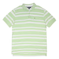 TOMMY HILFIGER Mens Green & White Striped Short Sleeve Polo Shirt XL