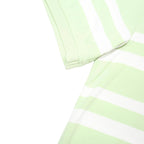 TOMMY HILFIGER Mens Green & White Striped Short Sleeve Polo Shirt XL