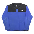THE NORTH FACE Mens Blue & Black Pullover Plain Crew Neck Basic Knit XL Fleece