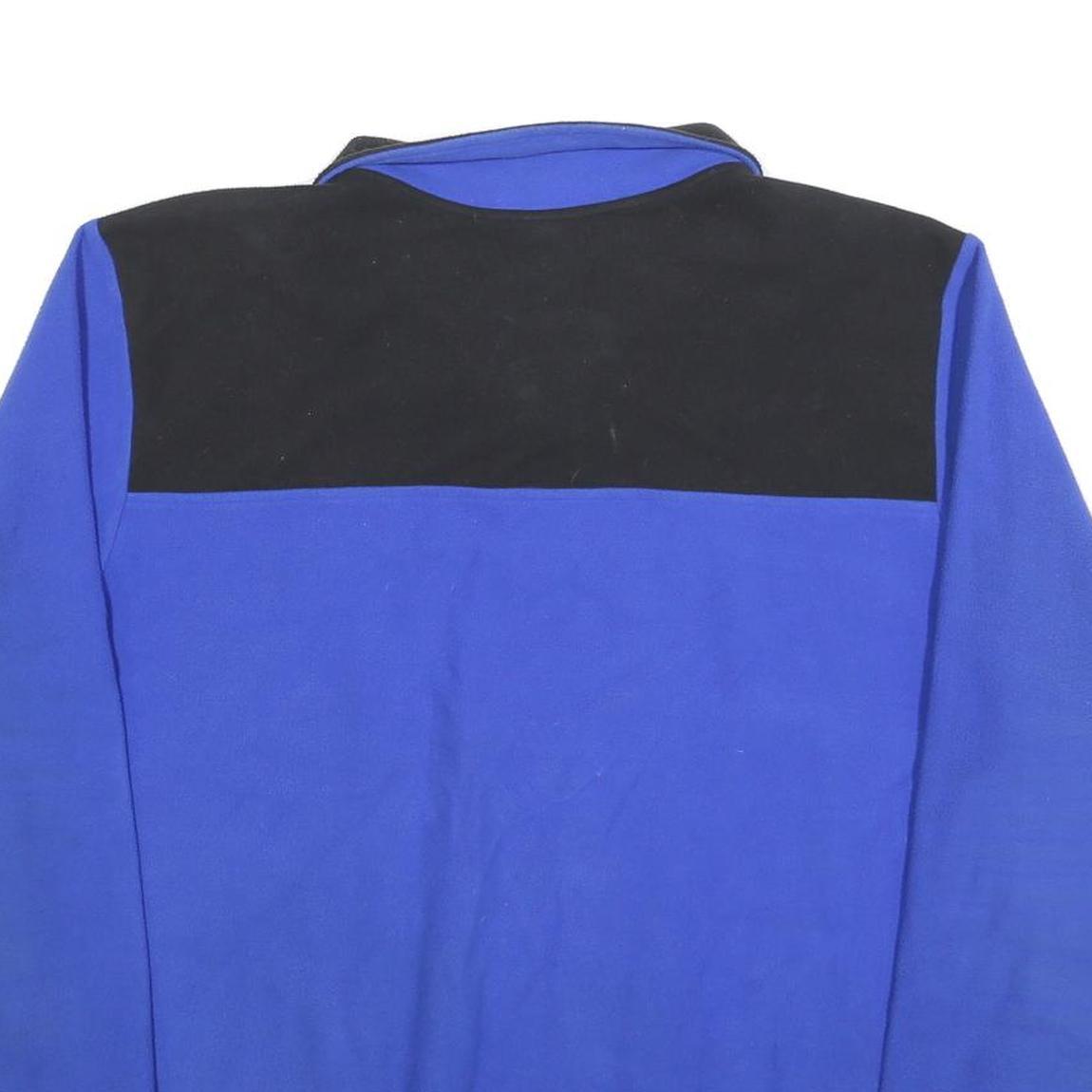 THE NORTH FACE Mens Blue & Black Pullover Plain Crew Neck Basic Knit XL Fleece