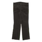 CALVIN KLEIN Womens Cotton Blend Brown Regular Straight Trousers W32 L31 Zip