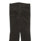 CALVIN KLEIN Womens Cotton Blend Brown Regular Straight Trousers W32 L31 Zip