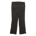 CALVIN KLEIN Womens Cotton Blend Brown Regular Straight Trousers W32 L31 Zip
