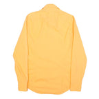 HUGO BOSS Mens Yellow Plain Shirt S Formal Cotton Button Closure