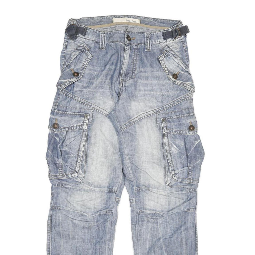 CONUS Mens Jeans Blue Regular Cargo Denim Light W28 L31 Workwear Utility