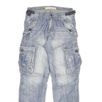 CONUS Mens Jeans Blue Regular Cargo Denim Light W28 L31 Workwear Utility