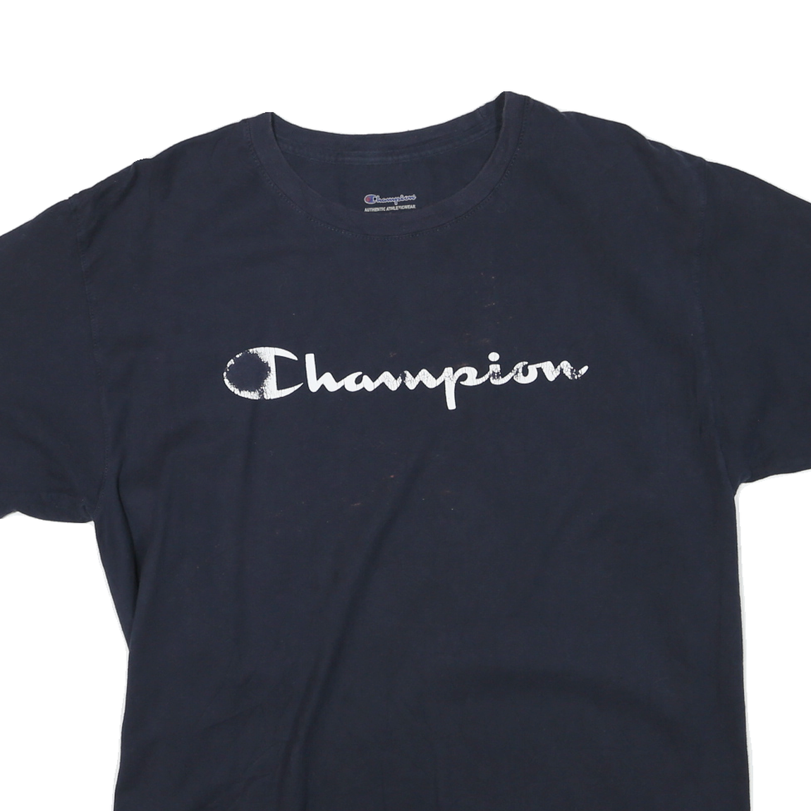 CHAMPION Mens Black Graphic T-Shirt L Short Sleeve Round Neck Casual Wear