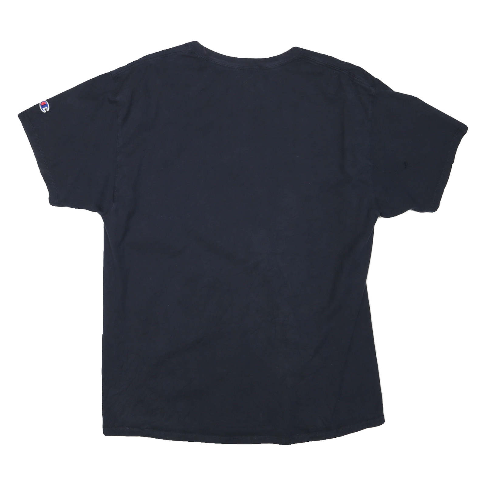 CHAMPION Mens Black Graphic T-Shirt L Short Sleeve Round Neck Casual Wear