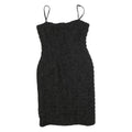 MARENE Womens Black Sheath Polyester Blend Dress M Sleeveless Spaghetti Strap