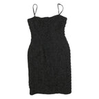 MARENE Womens Black Sheath Polyester Blend Dress M Sleeveless Spaghetti Strap