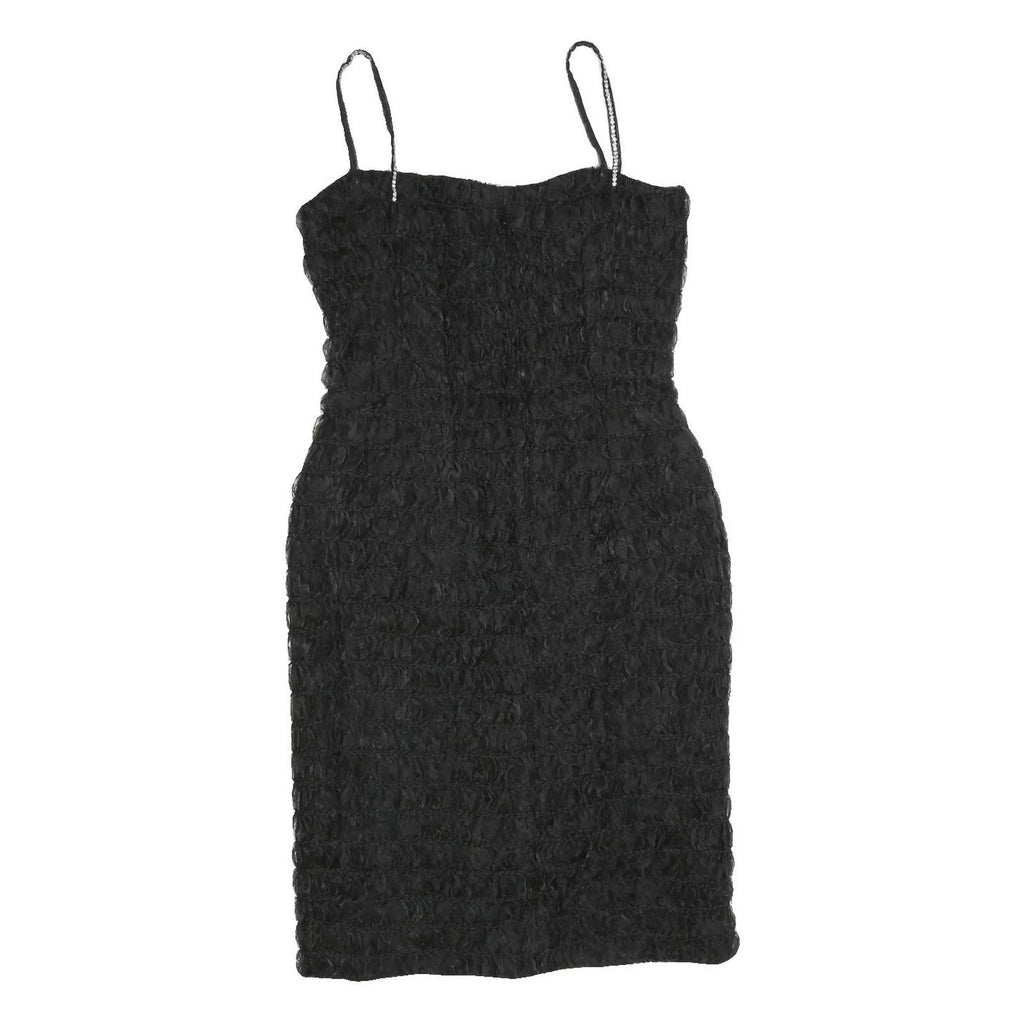 MARENE Womens Black Sheath Polyester Blend Dress M Sleeveless Spaghetti Strap