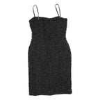 MARENE Womens Black Sheath Polyester Blend Dress M Sleeveless Spaghetti Strap
