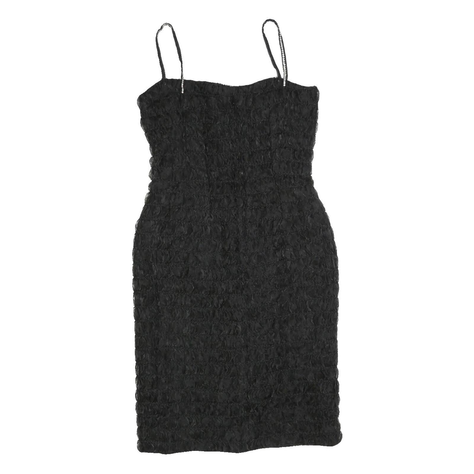 MARENE Womens Black Sheath Polyester Blend Dress M Sleeveless Spaghetti Strap