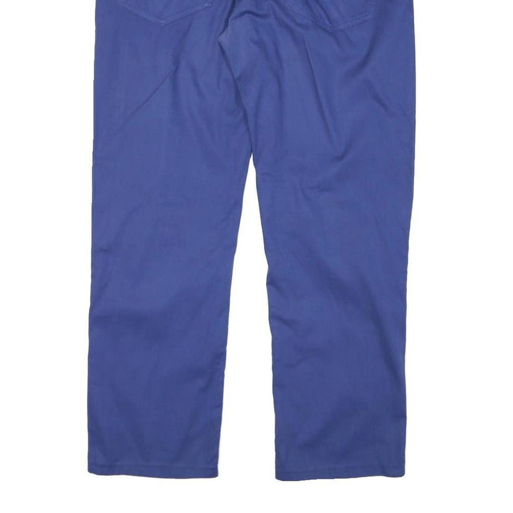 TRUSSARDI Mens Cotton Blend Blue Regular Straight Trousers W35 L29 Stylish