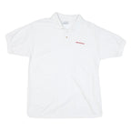 GILDAN Womens White Honda Short Sleeve Polo Shirt L Cotton Blend Classic