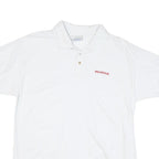 GILDAN Womens White Honda Short Sleeve Polo Shirt L Cotton Blend Classic