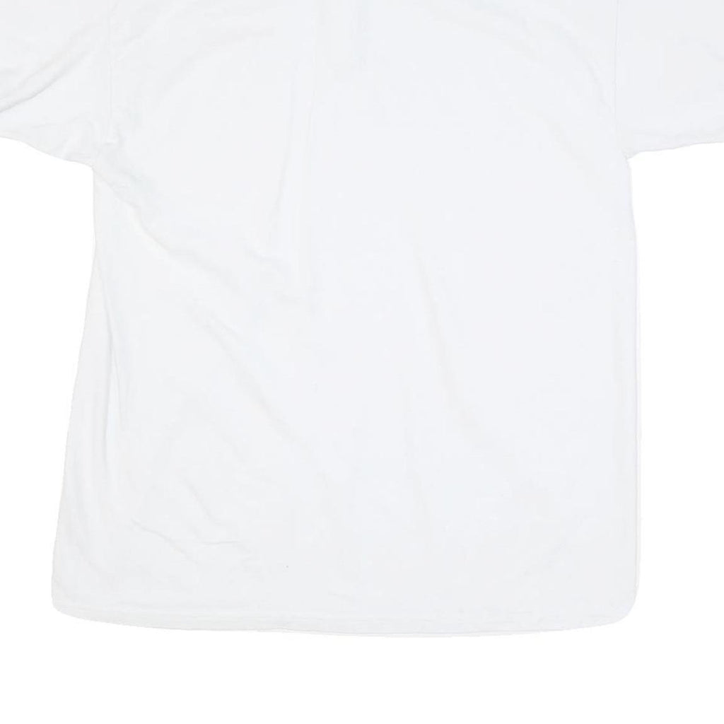 GILDAN Womens White Honda Short Sleeve Polo Shirt L Cotton Blend Classic