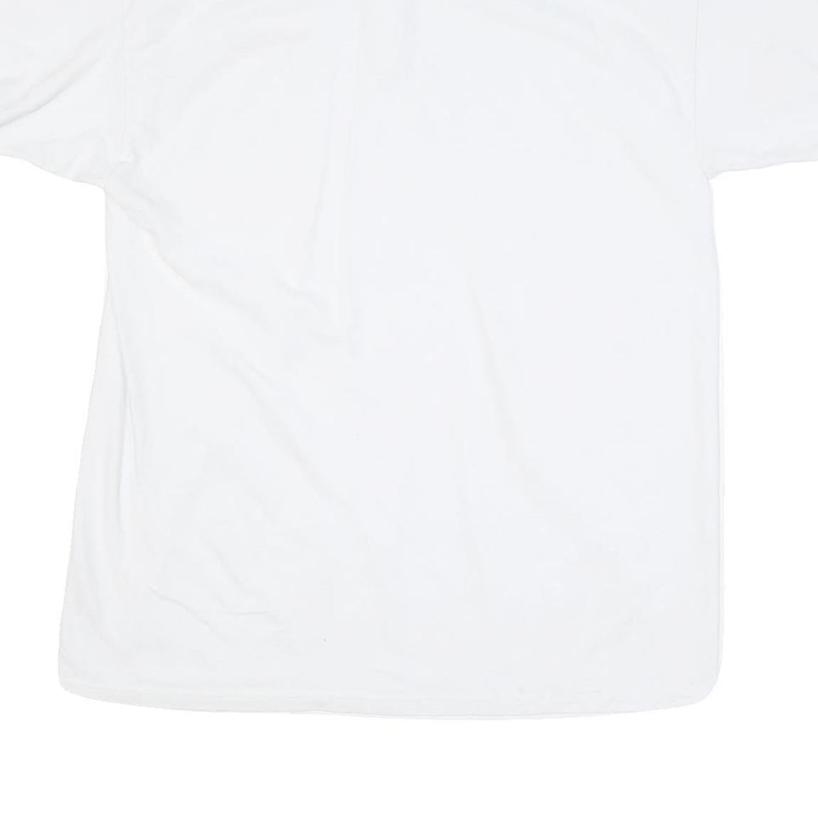 GILDAN Womens White Honda Short Sleeve Polo Shirt L Cotton Blend Classic