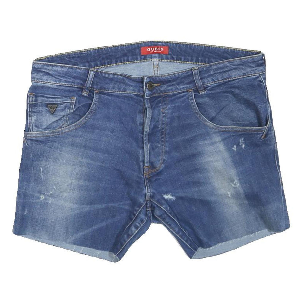 GUESS Womens Denim Blue Casual Shorts XL W38 Cotton Blend
