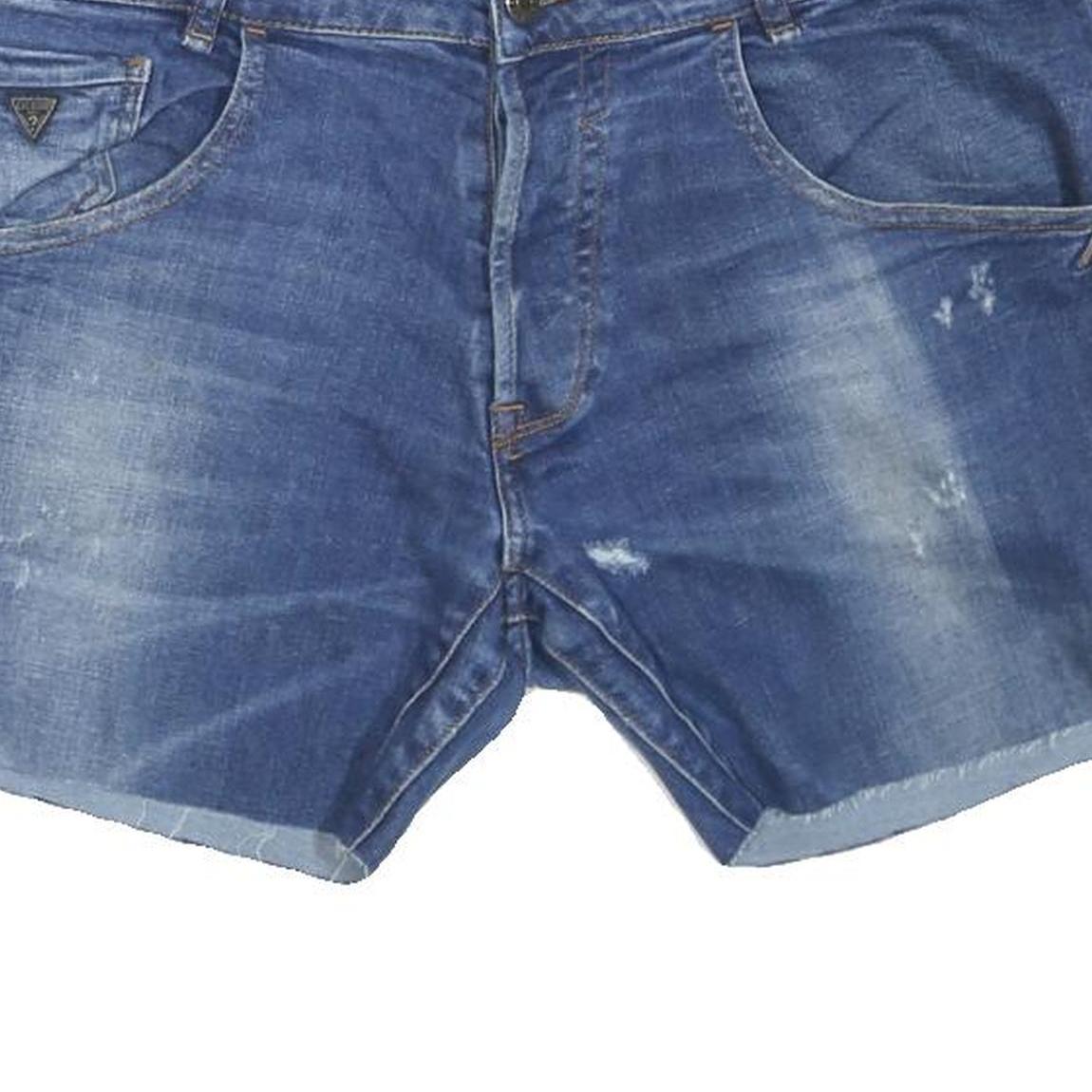 GUESS Womens Denim Blue Casual Shorts XL W38 Cotton Blend