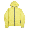 COLUMBIA Mens Yellow Nylon Hooded Jacket XL Woven Zip Casual Outdoor Lightweight