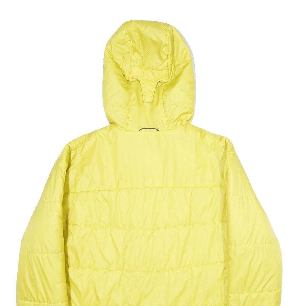 COLUMBIA Mens Yellow Nylon Hooded Jacket XL Woven Zip Casual Outdoor Lightweight