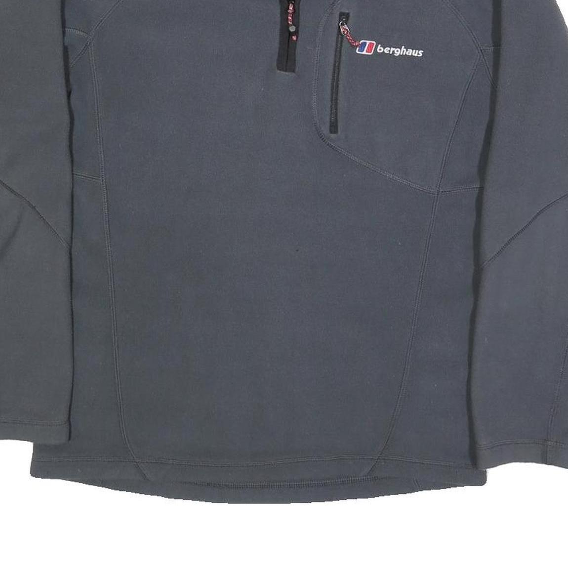 BERGHAUS Mens Grey Pullover Plain Crew Neck Basic Knit Jumper S Outdoor