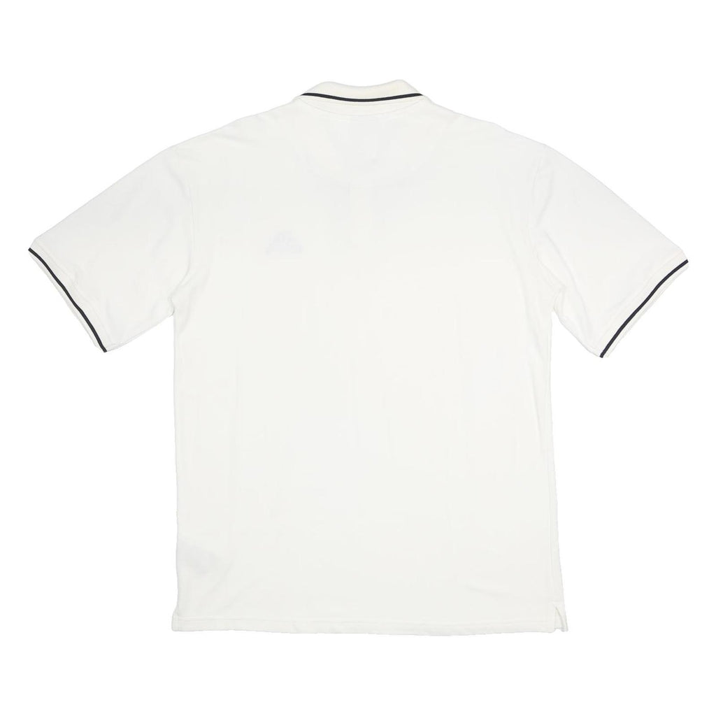 KAPPA Mens White & Black Polo Shirt 2XL Cotton Basic Short Sleeve Classic Fit