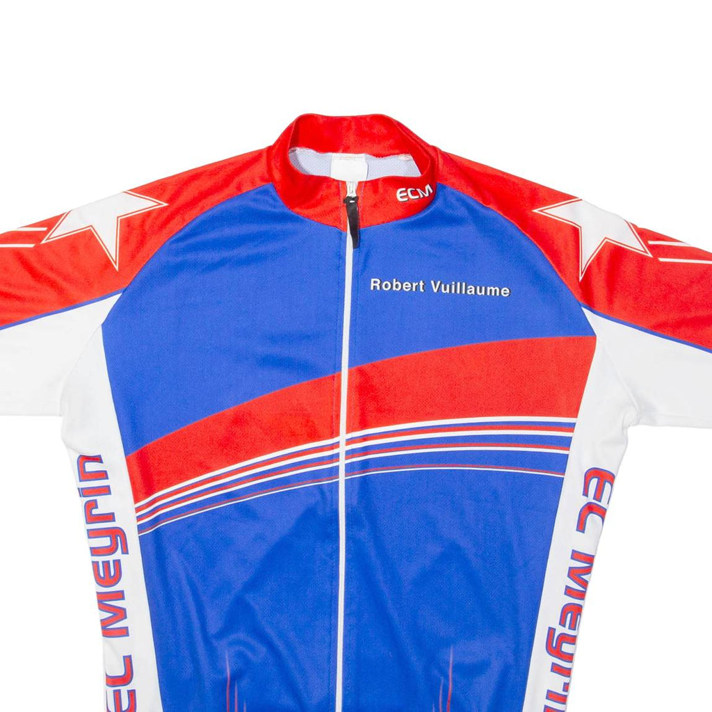 EL MEYRIN Full Zip Cycling Mens Jersey Blue L