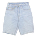 GARRY Womens Denim Blue Casual Shorts S W28 Relaxed Fit Cotton Blend