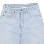 GARRY Womens Denim Blue Casual Shorts S W28 Relaxed Fit Cotton Blend