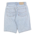 GARRY Womens Denim Blue Casual Shorts S W28 Relaxed Fit Cotton Blend