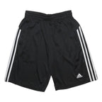 ADIDAS Mens Black Sports Casual Shorts S W26 Polyester Three Stripe