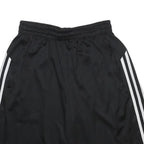 ADIDAS Mens Black Sports Casual Shorts S W26 Polyester Three Stripe
