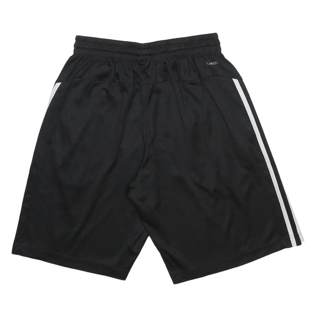 ADIDAS Mens Black Sports Casual Shorts S W26 Polyester Three Stripe