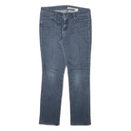 DKNY Womens Blue Regular Fit Straight Denim Jeans W32 L32 Zip Cotton Blend
