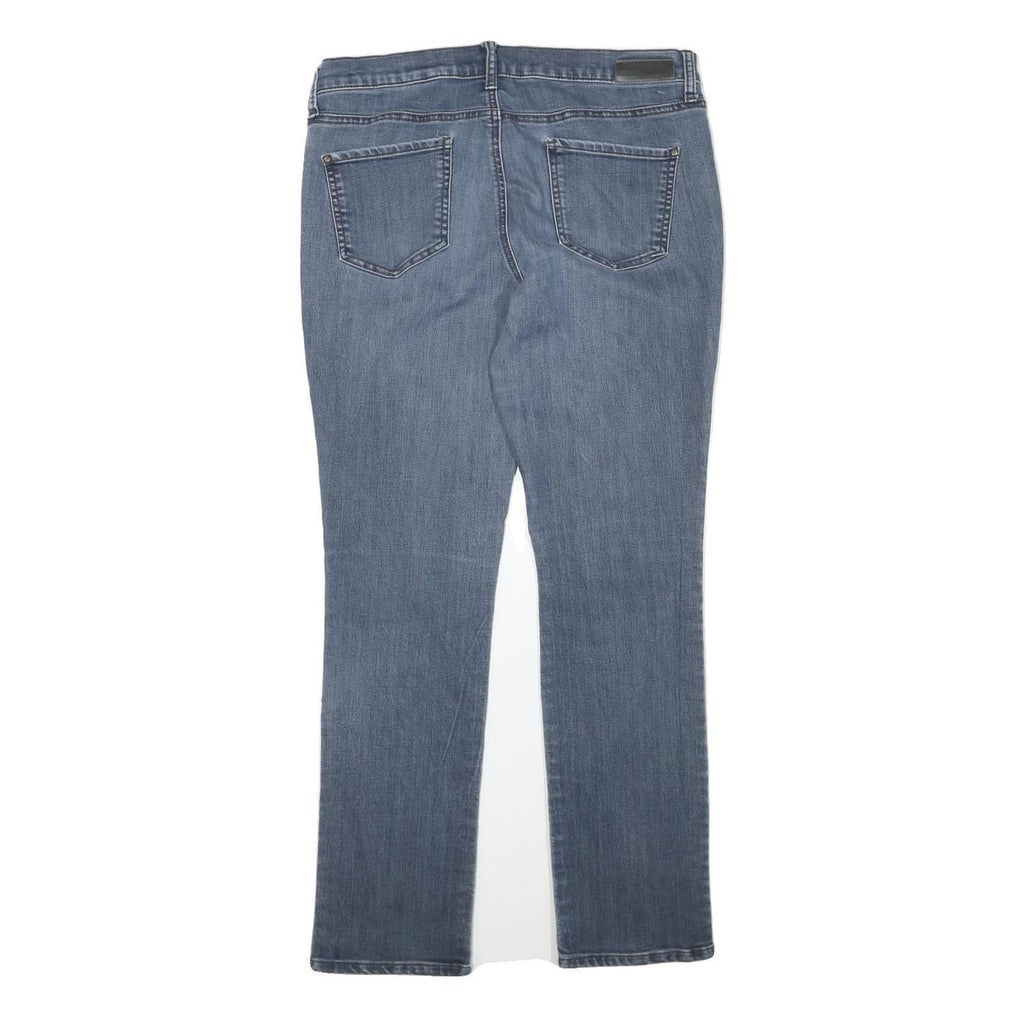 DKNY Womens Blue Regular Fit Straight Denim Jeans W32 L32 Zip Cotton Blend