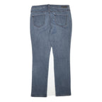 DKNY Womens Blue Regular Fit Straight Denim Jeans W32 L32 Zip Cotton Blend