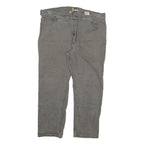 CARHARTT Mens Jeans Grey Relaxed Straight Denim Medium W44 L30 Workwear Zip
