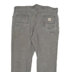 CARHARTT Mens Jeans Grey Relaxed Straight Denim Medium W44 L30 Workwear Zip